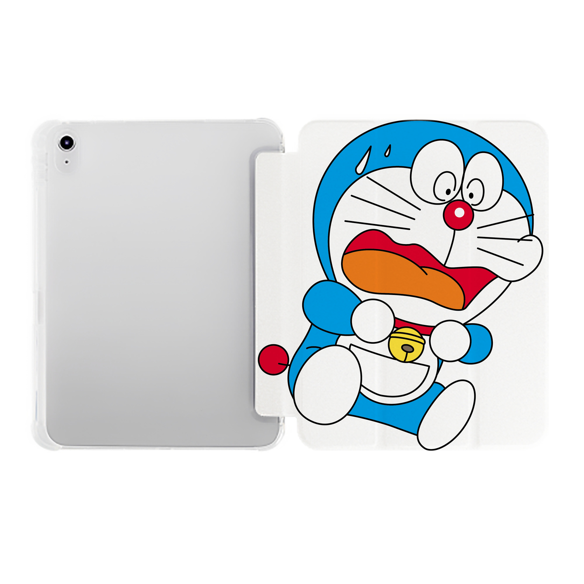（画像用） ドラえもん Doraemon IPad ケース ペン収納付き 三つ折りスタンド PUレザー×シリコン 対応機種9.5/10.5/10.9インチ